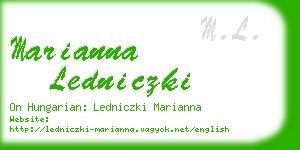 marianna ledniczki business card